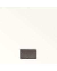 Furla - Project Card Case Moka Milos Textured Calf Leather + Lush Calf Leather - Lyst