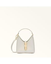 Furla - Iride Mini Bag Panna Textured Leather - Lyst