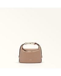 Furla - Nuvola Mini Sac Greige Cuir De Veau Claris Lux Femme - Lyst