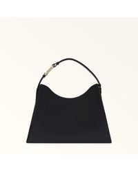 Furla - Nuvola Shoulder Bag Nero Claris Lux Calf Leather - Lyst