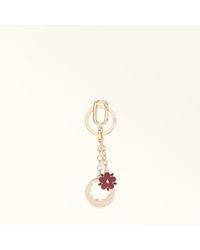 Furla - Crystal Portachiavi Rubino Metallo + Smalto Donna - Lyst