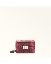 Furla - 1927 Crossbody Mini Toni Velvet Capra Leather With Print Aspide Lux - Lyst
