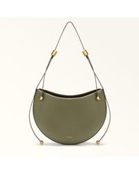 Furla - Moonstone Shoulder Bag Avocado Sidney Calf Leather - Lyst
