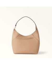 Furla - Lara Shoulder Bag Deserto Grained Calf Leather - Lyst