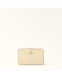 Furla - Camelia Compact Wallet Cremino Textured Leather - Lyst