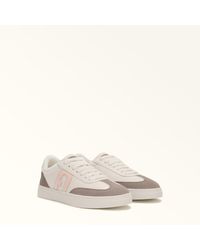 Furla - Step Sneakers Off Grainy Calf Leather + Suede + Smooth Leather - Lyst