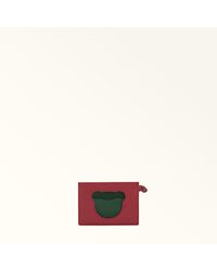 Furla - Allegra Card Case Ciliegia D Sidney Calf Leather - Lyst