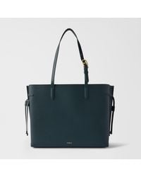 Furla - Ava Tote Dark Forest Double Pebble Calf Leather - Lyst