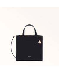 Furla - Divide It Tote Nero Sidney Calf Leather - Lyst