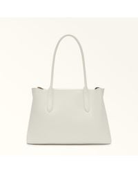 Furla - Meridiana Tote Panna Napoli Double Calf Leather - Lyst