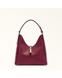 Furla - Goccia Borsa A Spalla Ciliegia D Pelle Di Vitello Sidney Donna - Lyst