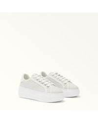 Furla - Nuage Sneaker Marshmallow Mattes Kalbsleder + Kalbsleder + Synthetisches Gewebe Damen - Lyst