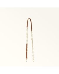 Furla - Delia Shoulder Strap Brandy Sidney Calf Leather + Metal - Lyst