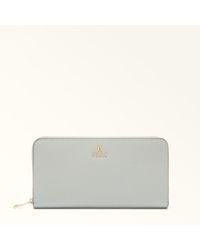 Furla - Camelia Zip Around Color Cristallo D Textured Leather - Lyst