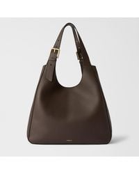 Furla - Dora Tote M Cioccolato Nisos Double Grained Leather - Lyst