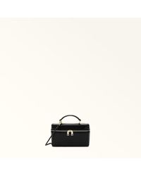 Furla - Camelia Mini-Tasche Nero Lackleder Damen - Lyst