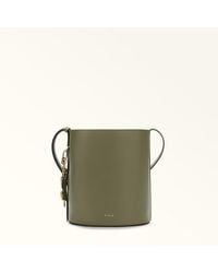 Furla - Roxie Bucket Bag Avocado Textured Leather - Lyst
