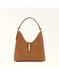 Furla - Goccia Shoulder Bag Brandy Sidney Calf Leather - Lyst