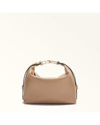 Furla - Tonie Shoulder Bag Toffee Ares Soft Textured Leather - Lyst