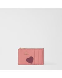 Furla - Camelia Card Case Toni Rosewood Sidney Calf Leather + Heart Patch - Lyst