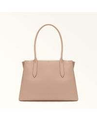 Furla - Meridiana Tote Cipria Napoli Double Calf Leather - Lyst
