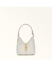 Furla - Iride Mini Bag Panna Textured Leather - Lyst