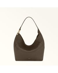 Furla - Lara Shoulder Bag Mogano Grained Calf Leather - Lyst