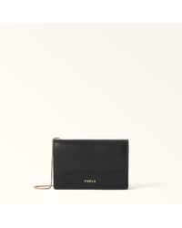 Furla - Lia Card Case Nero Sidney Calf Leather - Lyst