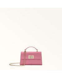 Furla - 1927 Mini Bag Blush Textured Leather - Lyst