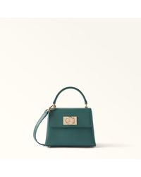 Furla - 1927 Top Handle Mini Edera Textured Leather - Lyst