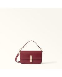 Furla - Iride Crossbody Mini Ciliegia D Textured Leather - Lyst