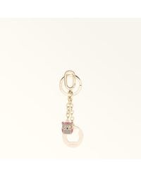Furla - Crystal Schlüsselanhänger Blush Metall + Glanzlack Damen - Lyst