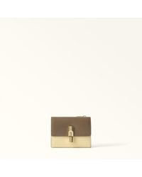 Furla - Iride Compact Wallet Muddy Textured Leather - Lyst