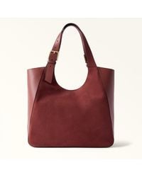 Furla - Dora Tote Toni Marsala Suede + Sidney Calf Leather - Lyst