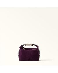 Furla - Tonie Shoulder Bag Xl Toni Winter Bloom Suede - Lyst