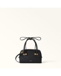Furla - Poppy Dome Nero Diamond Grained Leather + Sidney Calf Leather - Lyst