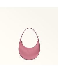 Furla - Delizia Mini Bag Blush Piuma Metal Calf Leather - Lyst