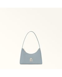 Furla - Diamante Borsa A Spalla Mini Nuvola Pelle Di Vitello Morbida Donna - Lyst