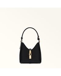 Furla - Iride Mini Bag Nero Textured Leather - Lyst