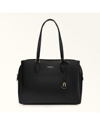 Furla - Minerva Tote Nero Andromeda Calf Leather - Lyst
