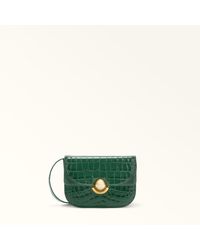 Furla - Sfera Borsa A Tracolla Mini Botanical Vitello Stampa Cocco + Camoscio Donna - Lyst