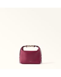 Furla - Tonie Shoulder Bag Xl Rododendro Ares Soft Textured Leather - Lyst