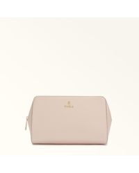 Furla - Camelia Beauty Case Azalea Pelle Stampata Donna - Lyst