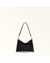 Furla - Sfera Soft Shoulder Bag Xl Nero Nappa Leather - Lyst