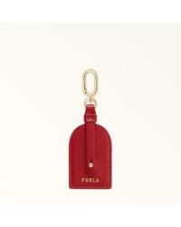 Furla - And I Charm Rosso Veneziano Textured Leather - Lyst