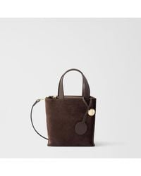 Furla - Divide It Tote Mini Toni Espresso Suede + Sidney Calf Leather - Lyst