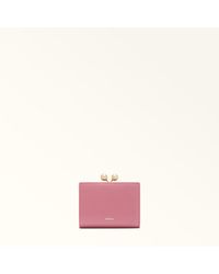 Furla - Dots Compact Wallet Blush Sidney Calf Leather - Lyst