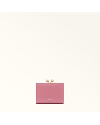 Furla - Dots Compact Wallet Blush Sidney Calf Leather - Lyst