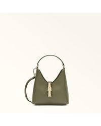 Furla - Iride Mini Bag Avocado Textured Leather - Lyst