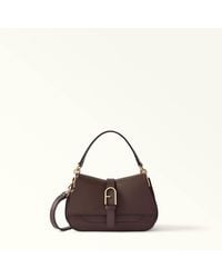 Furla - Flow Top Handle Mini Espresso Claris Lux Calf Leather - Lyst